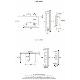 Zamek drzwiowy 3" klucz mosiądzowany