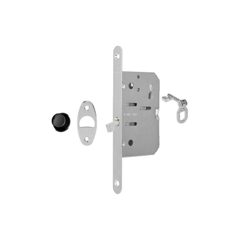 Zamek hakowy na klucz 50mm chrom mat F16x168mm SCIVOLA T MEDIANA