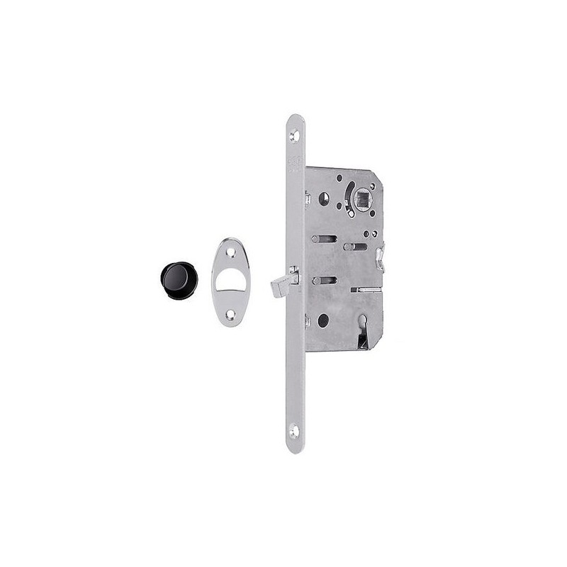 Zamek hakowy 70/50 bez klucza F18x196 chrom mat SCIVOLA T MEDIANA