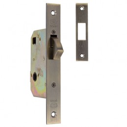 Zamek hakowy łazienkowy 45mm F22 prostokątny złoto antyczne mod. 510