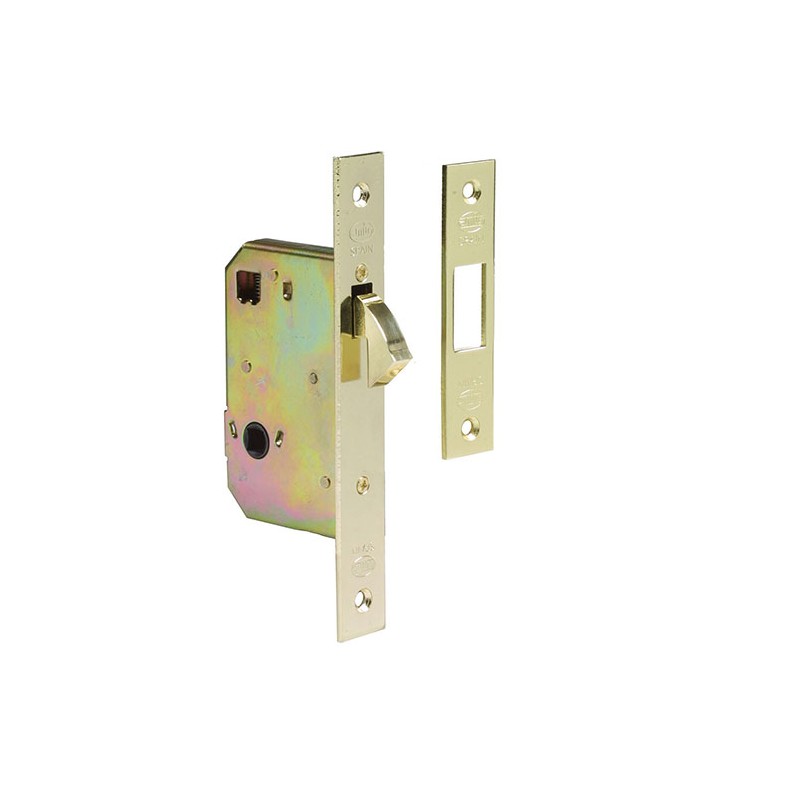 Zamek hakowy łazienkowy 50mm F22 prostokątny mosiądzowany mod. 510