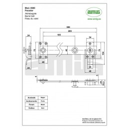 Zamknięcie okiennicy 300mm czarne mod. 8600