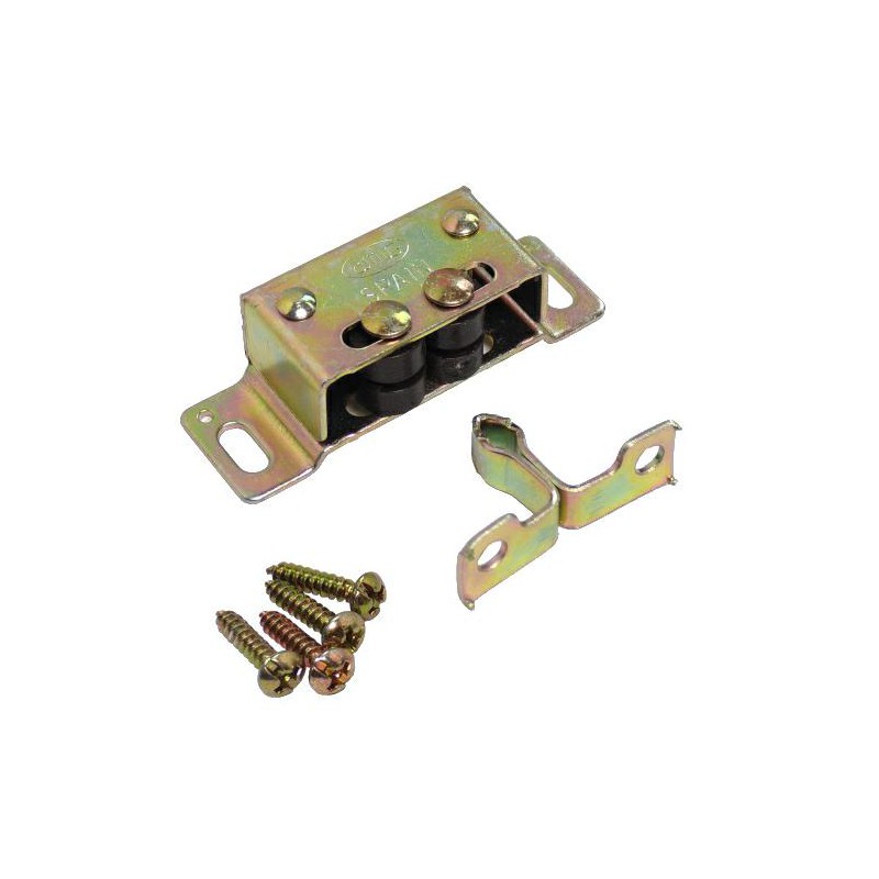 Zatrzask rolkowy 46x15mm żółty ocynk nylonowe rolki mod.15