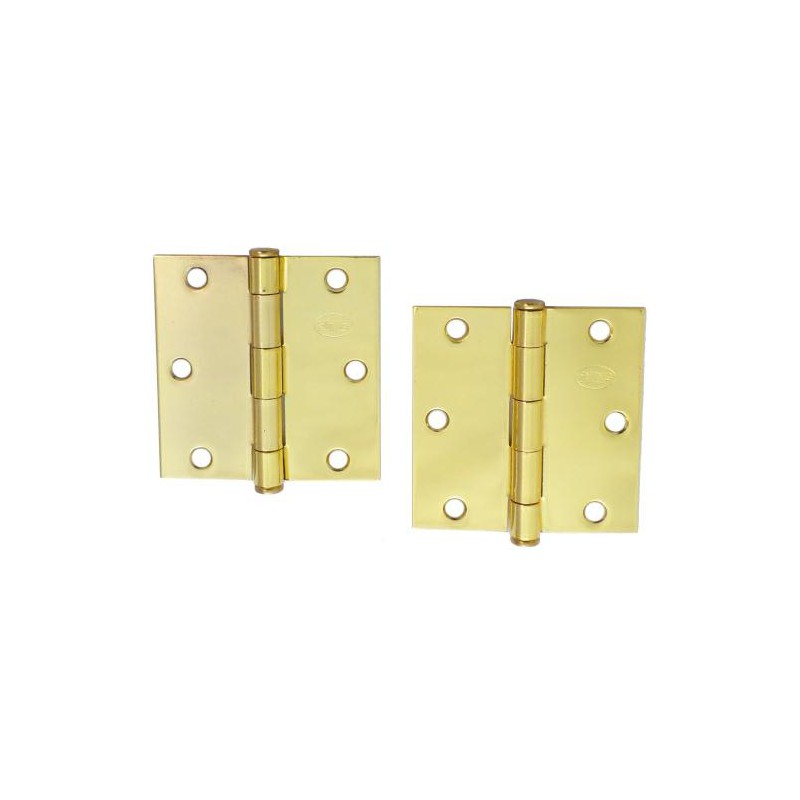 Zawias do drzwi 76x76mm stal złoty połysk splatany 2szt. mod. 1010