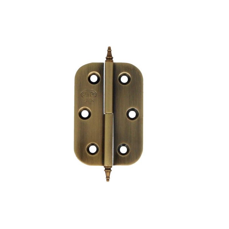 Zawias mosiężny 60x40mm złoto antyczne PRAWY (pl) rozłączny mod. 1060