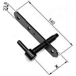Wspornik zawiasu regulowany 12-45mm trzpień 9mm srebrny mat AGB