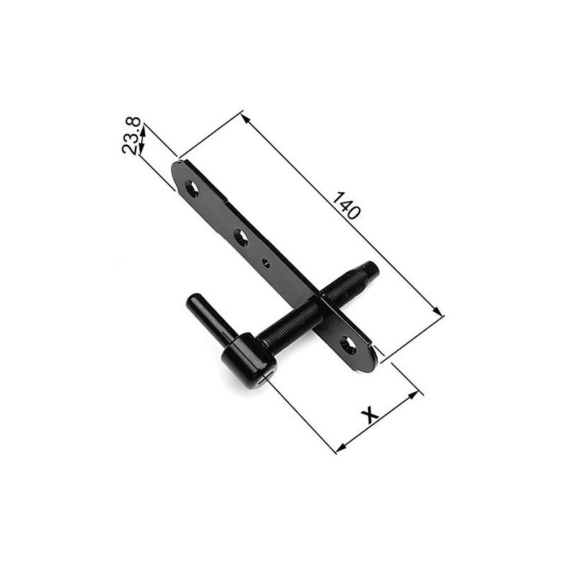 Wspornik zawiasu regulowany 12-45mm trzpień 9mm srebrny mat AGB