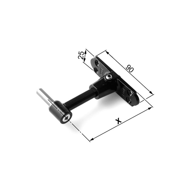 Zawias 2,5x90 56-85 czarny