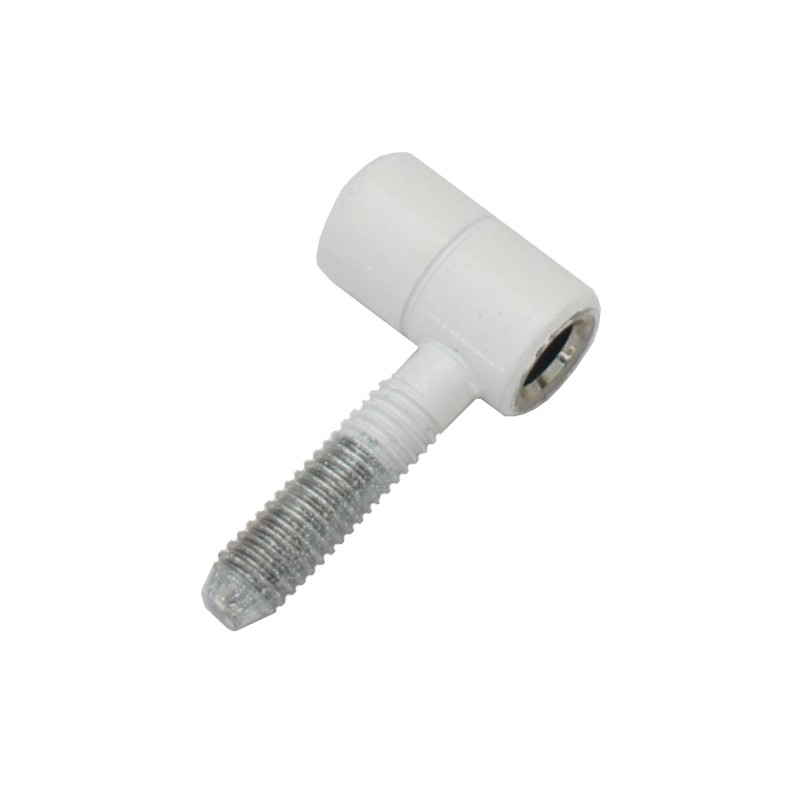 Zawias wkręcany 11x20mm Część żeńska biały mod.20 (w całości 11x40)