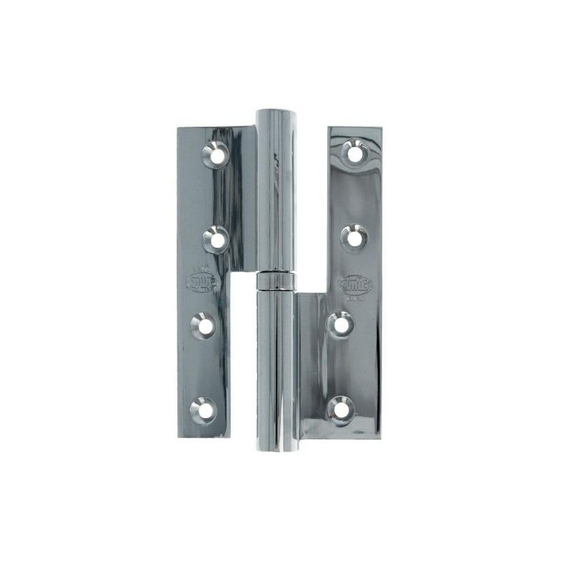 Zawias do drzwi 120x80mm chrom połysk LEWY (pl)  mod. 418