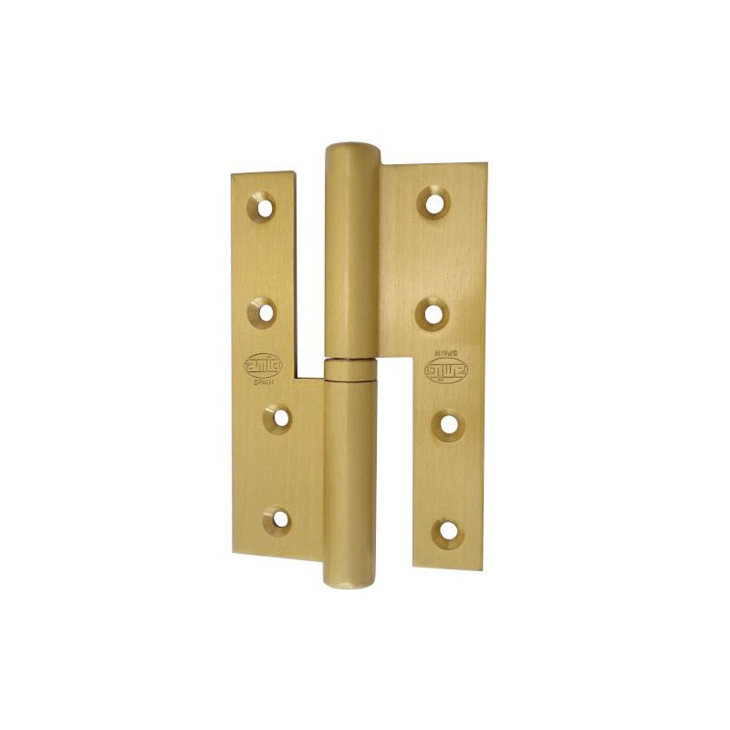 Zawias do drzwi 120x80mm mosiądz satyna PRAWY (pl) mod. 418