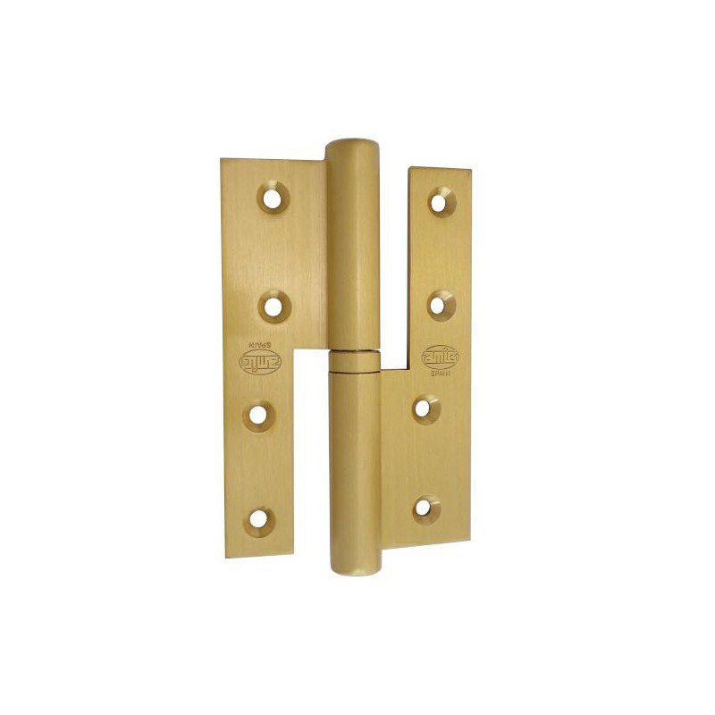 Zawias do drzwi 120x80mm mosiądz satyna LEWY (pl) mod. 418