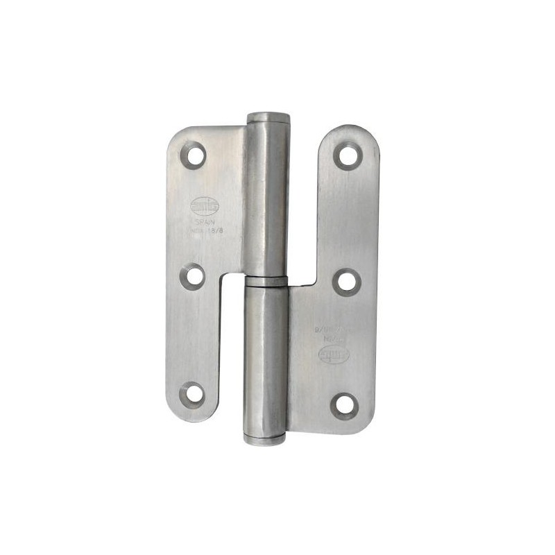 Zawias do drzwi 100x70mm stal nierdzewna INOX LEWY (pl) mod. 422