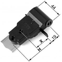 Zawias 44x19 19x8 czarny