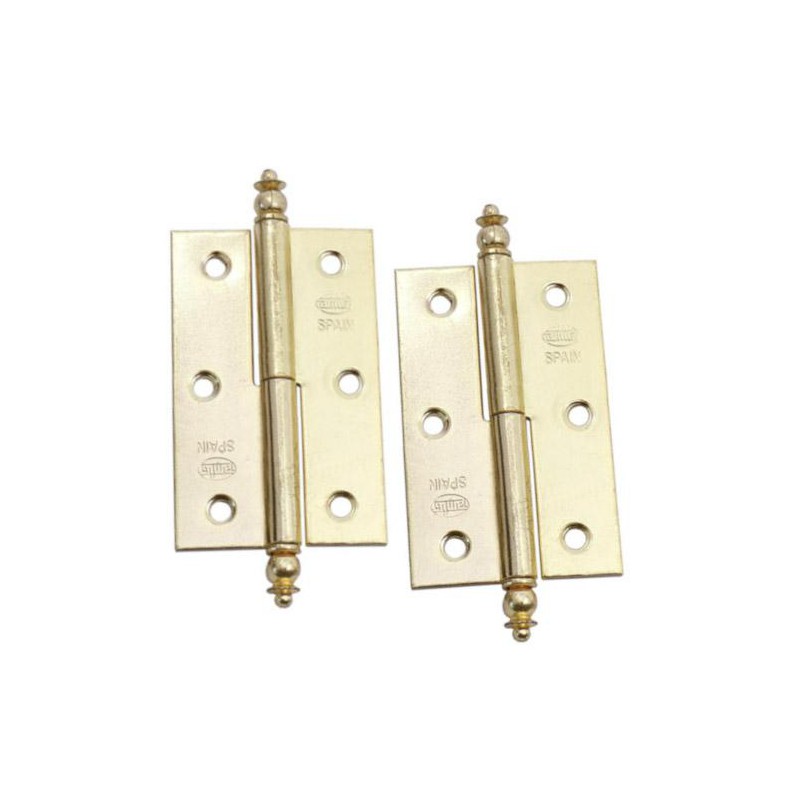 Zawias meblowy 60x41mm mosiądzowany PRAWY (pl) ozdobny 2szt. mod. 541 BAG