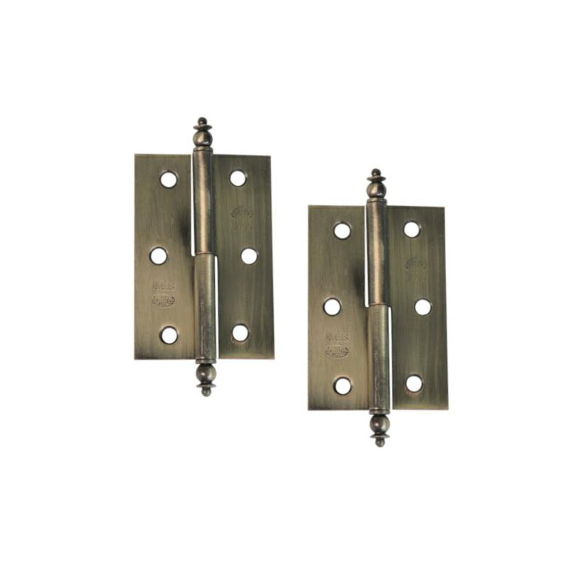 Zawias meblowy 60x41mm złoto antyczne PRAWY (pl) ozdobny 2szt. mod. 541 BAG