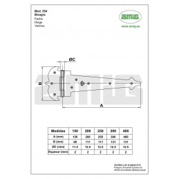 Zawias 554-200 czarny