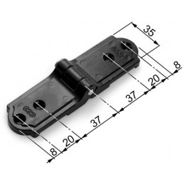 Zawias 65x65x35 czarny