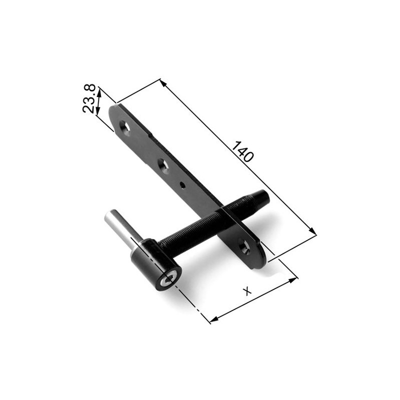 Zawias czarny 12-45 23,8x140