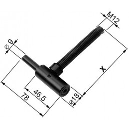 Zawias czarny 145mm śr.9mm GR3