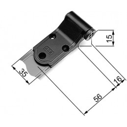Zawias czarny 16x15  AGB