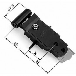 Zawias czarny 26x56x45x47,5 lewy