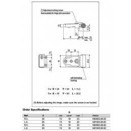 Zawias czarny 35x63x19x47,5 prawy
