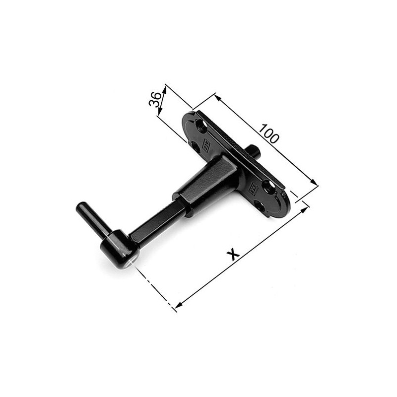 Zawias czarny 86-115-100 Gr2