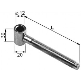 Zawias czarny śr.20 M12x175