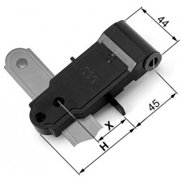 Zawias narożny czarny 26x56