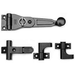 Zestaw zamknięcia okiennicy 1-skrzydłowej duży czarny AGB