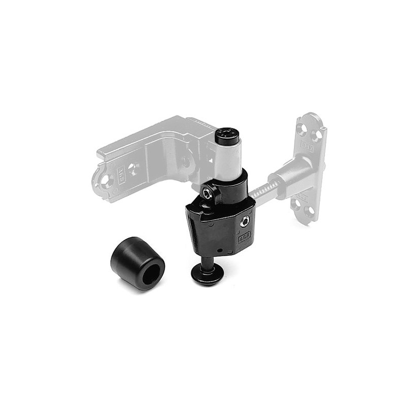 Blokada przeciwwiatrowa do okiennic srebrny mat lewa 180st. zestaw AGB