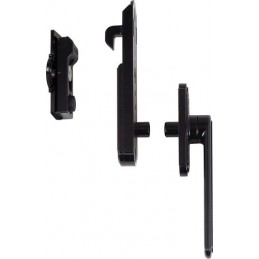 Zatrzask okiennicy automatyczny z klamką czarny