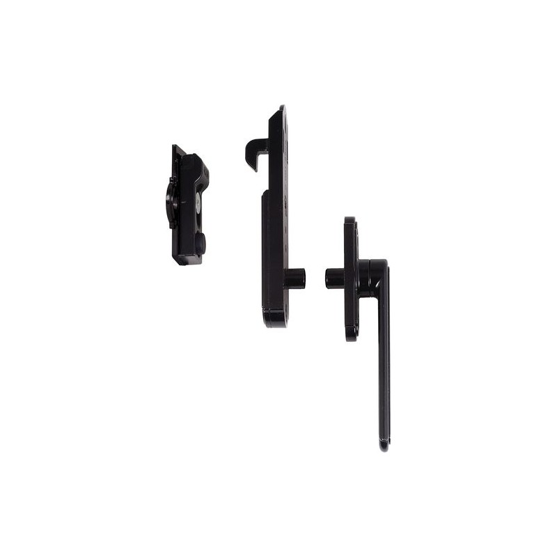 Zatrzask okiennicy automatyczny z klamką czarny