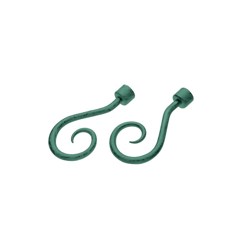 Końcówka karnisza fi.20mm zieleń antyczna 140mm 2szt. mod.681