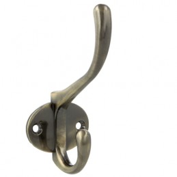 Wieszak 2-haczyki 108x46mm złoto antyczne mod. 26