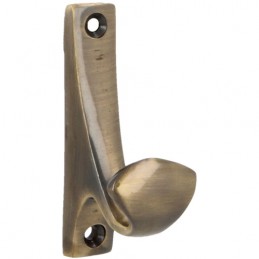 Wieszak pojedynczy mosiężny 70x13mm złoto antyczne mod.50