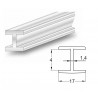 Profil H 17x4mm dł.1m PCV biały