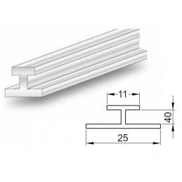 Profil H 25x11-1M PCV biały