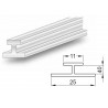 Profil H 25x11-2,5M PCV biały