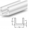 Profil U ze stali nierdzewnej (INOX) 10x10mm dł. 2m