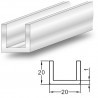Profil U 20x20-1M inox