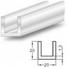 Profil U 20x20-2,5M aluminiowy biały