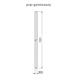 Pręt kompl. DUETTO M6-1000mm