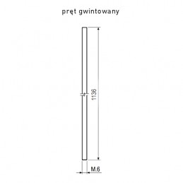 Pręt kompl. DUETTO M6-1136mm