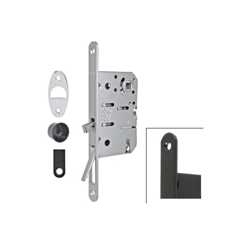 Zamek hakowy na klucz 70/50 czarny czoło 18x196 SCIVOLA T 196