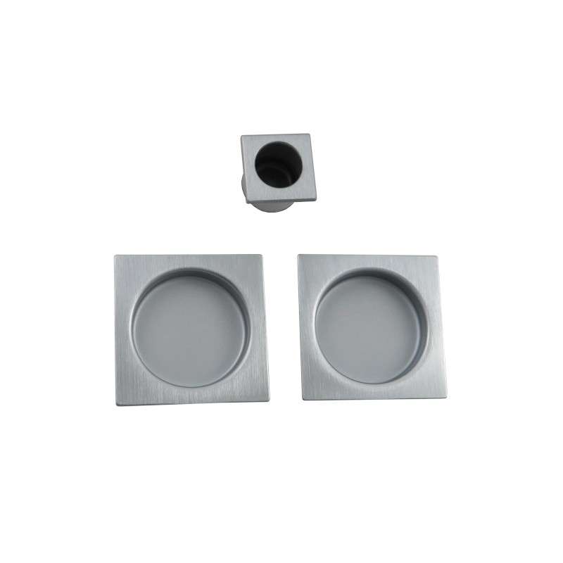 Uchwyt wpuszczany SCIVOLA-E kwadrat stal chrom satyna uchwyt na palec