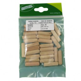 Kołki drewniane montażowe 8x30mm 30szt. mod.25