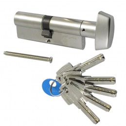 Wkładka drzwiowa z gałką G40/50 niklowana mod. T-60