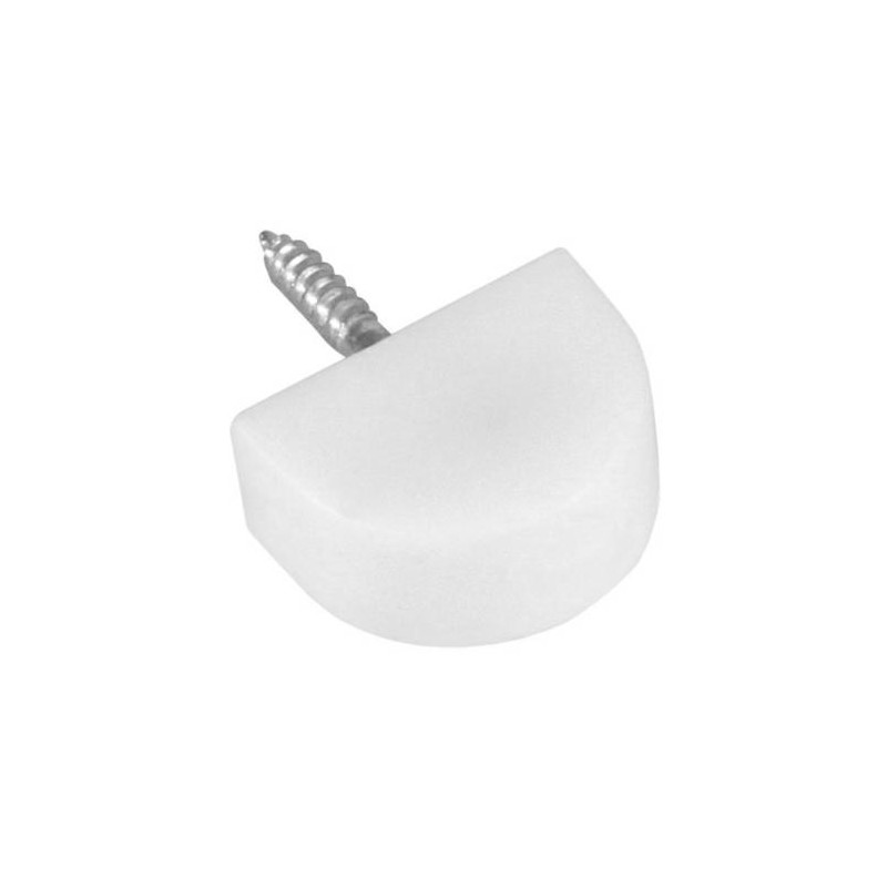 Podpórka meblowa 19x15mm biała plastikowa 8szt. mod.165